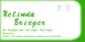 melinda brieger business card